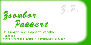 zsombor pappert business card